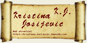 Kristina Josijević vizit kartica